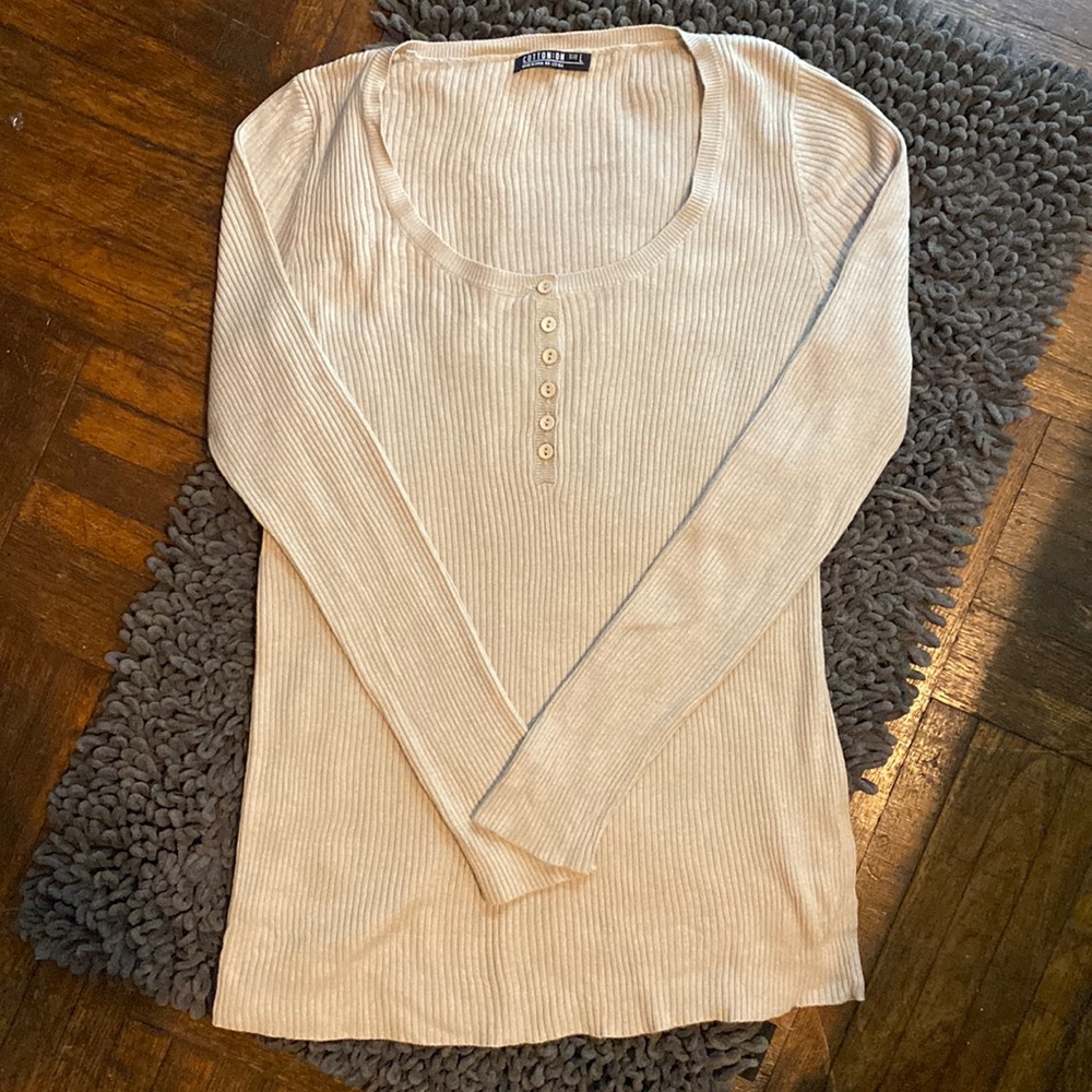 Cotton On Ribbed Button Sweater